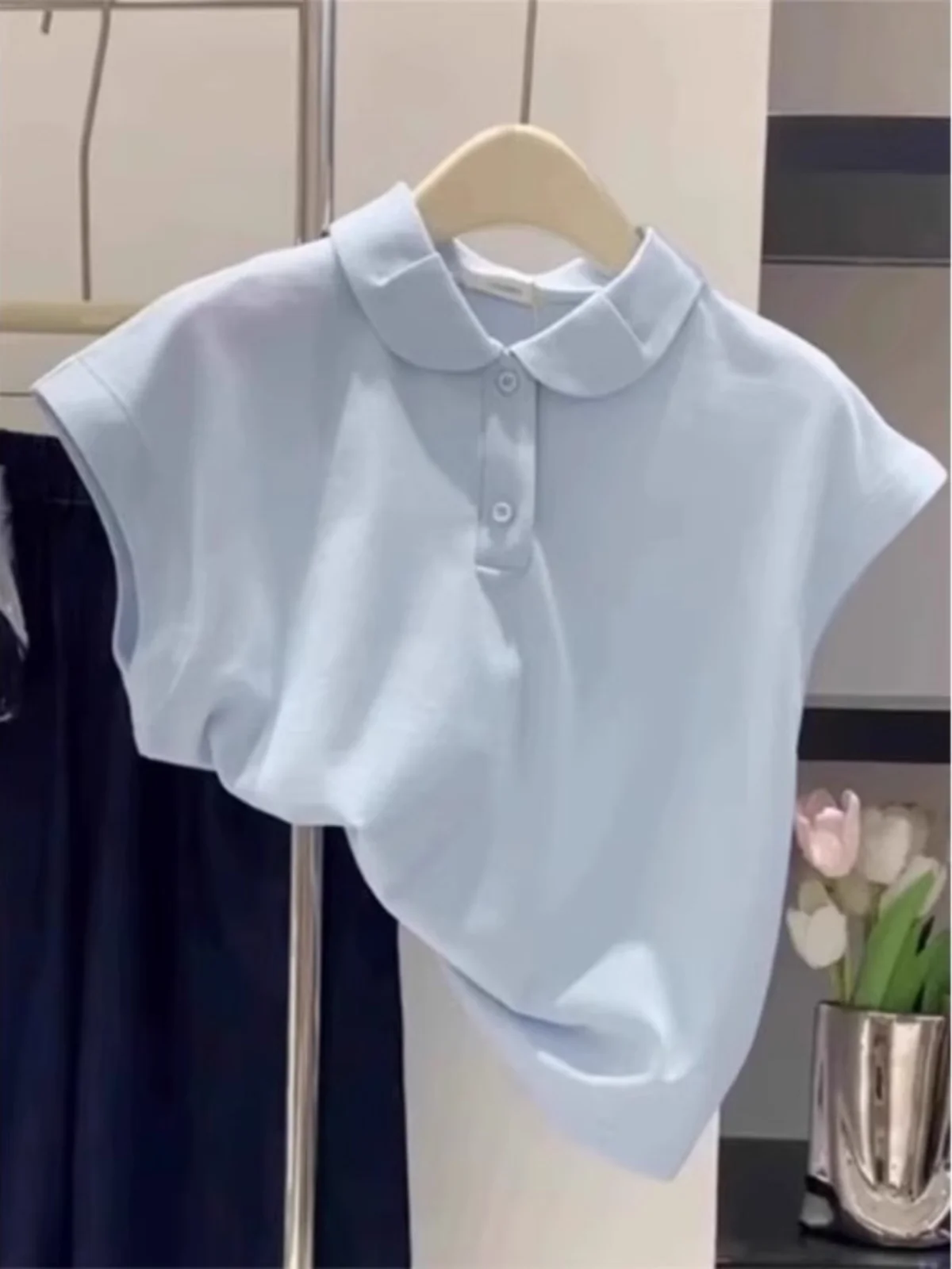 Été violet Ne ort Sve ample femmes T-shirt coréen Sle coton décontracté Faion haut confortable respirant