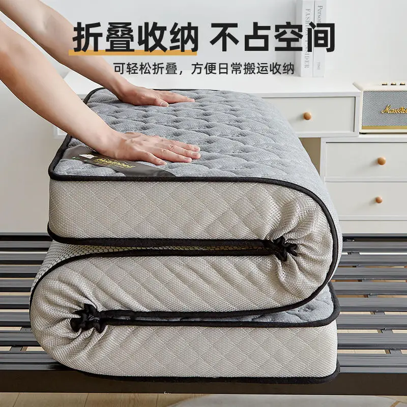 Anti-bacterial latex mattress cushion household floor sleeping mat shrine dormitory single foldable sponge mat rental special