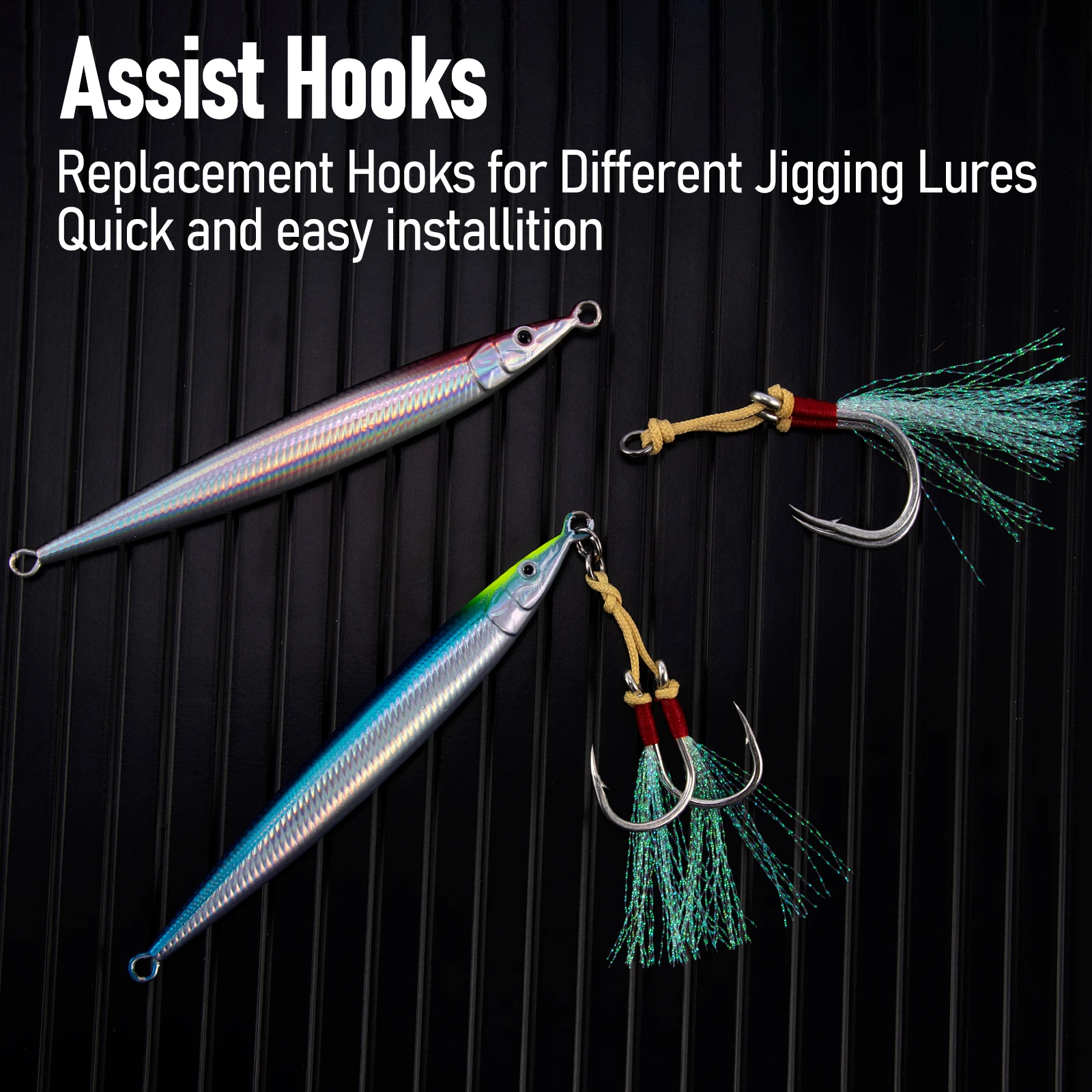 Anzuelos doble jigging vertical para atún y paso lento en agua salada - imagen 5