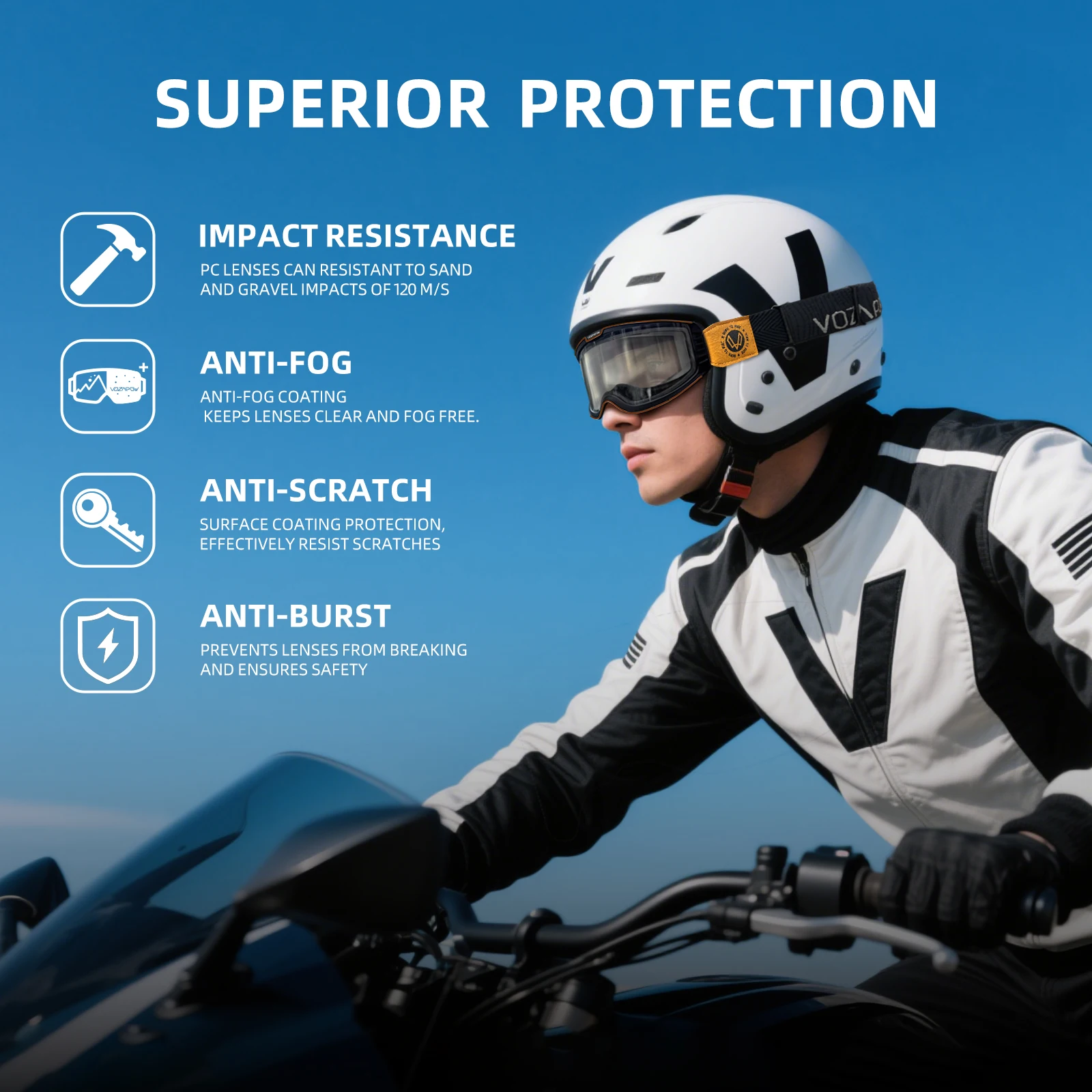 

Xoapow мотоциклетные очки противотуманные ветрозащитные солнцезащитные очки с защитой от ультрафиолета для мотокросса внедорожные очки для езды на велосипеде для мужчин и женщин