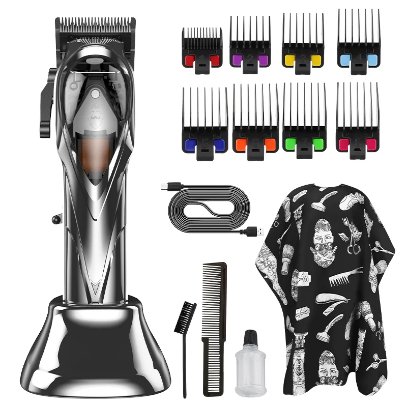 New Electric Hair Clipper Magnetic Suspension High Speed High Power Rechargeable Electroplating Electric Hair Trimmer Men's Care