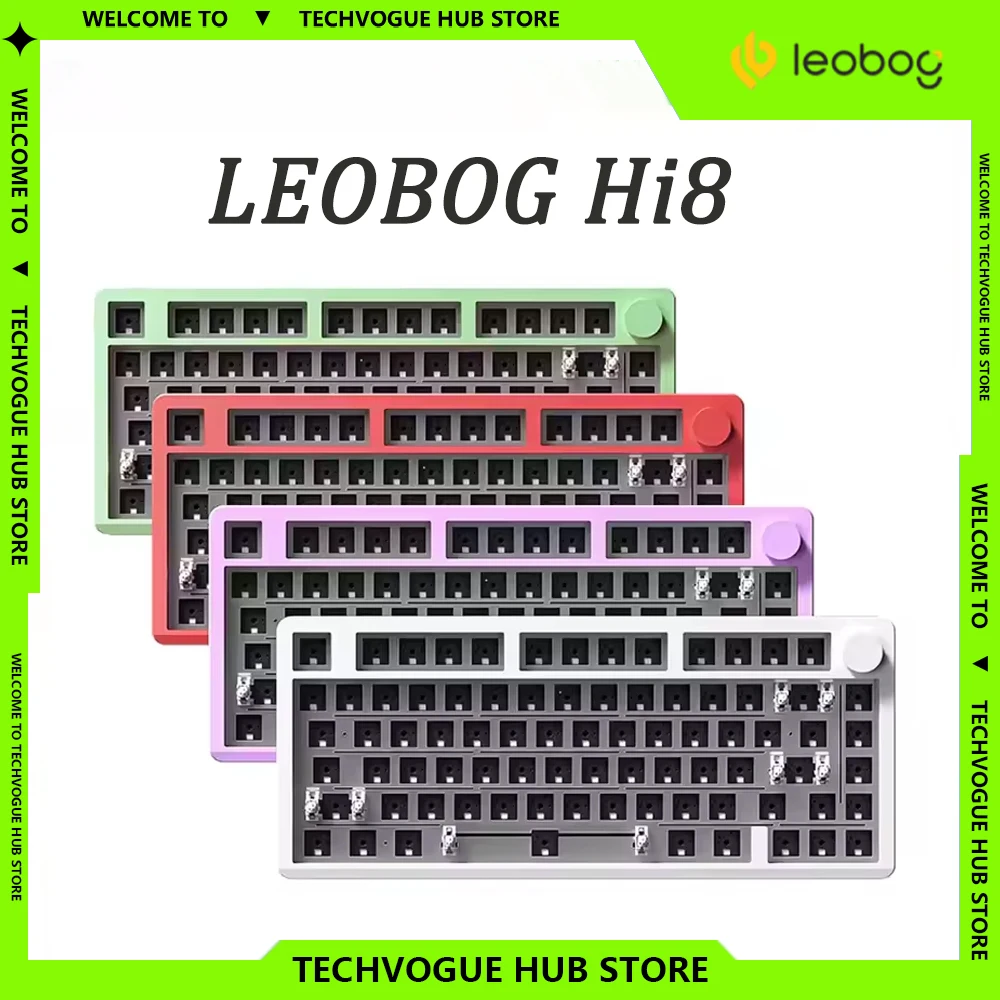 Leobog Hi8 Tri-Mode Aluminum Alloy Hot Swap Mechanical Keyboard Bluetooth Wireless Keyboard Kit Customized PC Gamer Accessories