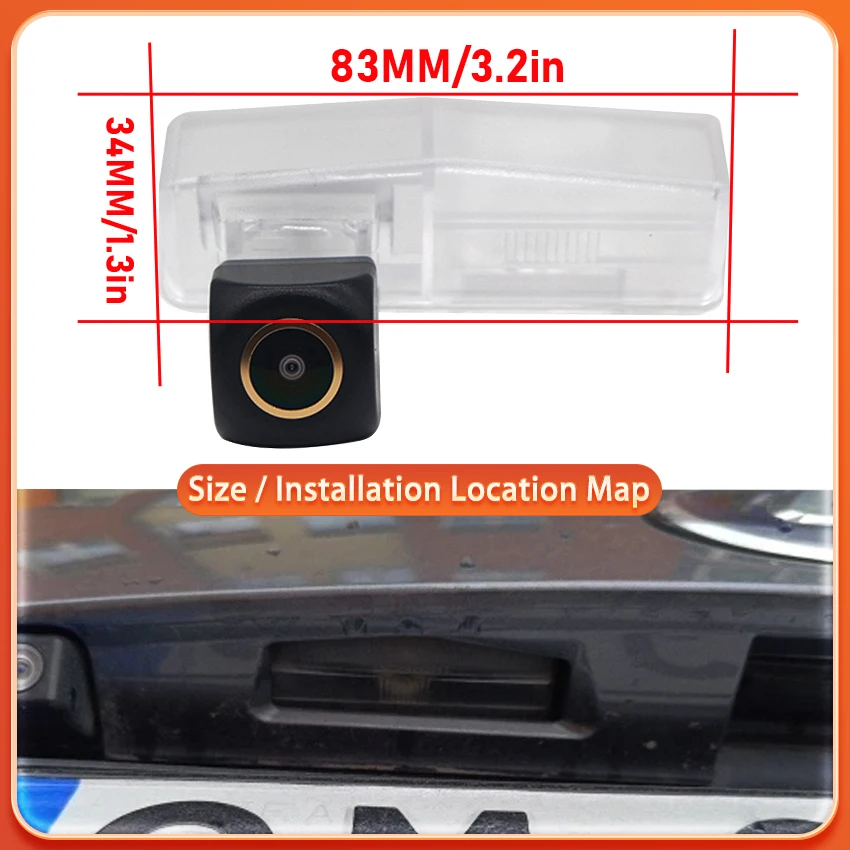 Kamera cofania samochodowa parkowanie widok z tyłu 170 °   Zestaw akcesoriów do kamery HD CCD z obiektywem typu rybie oko do Toyota Venza 2008~2014 Prius XW20 2003~2009