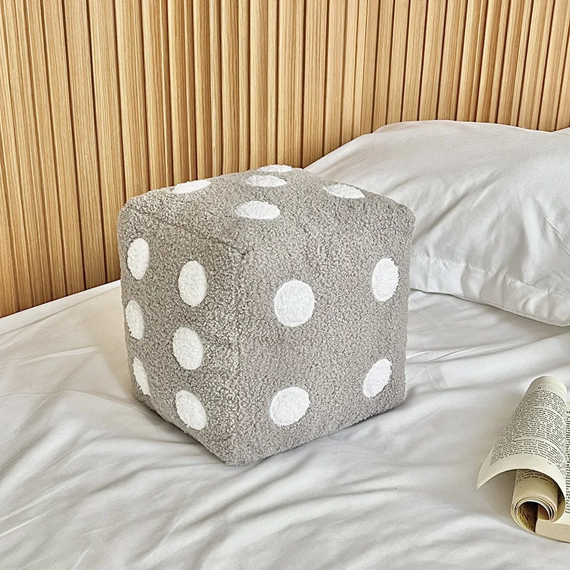 Ins Creative Simple Home Decor Pillow Funny Simulation Dice Plush Toy Sofa Cushion Floor Mat