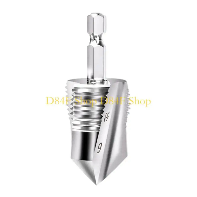 D84F 3 in 1 Threading Tap Drill Bit with 1/4
