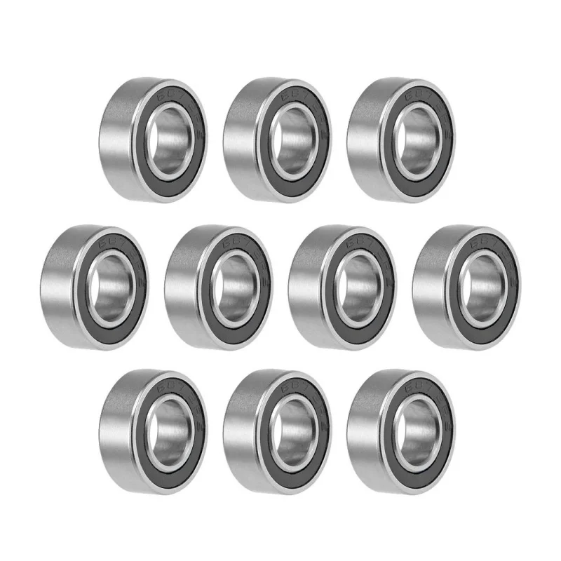 10pcs 687-2RS Deep Groove Ball Bearings 7mm Inner Dia 14mm OD 5mm Bore Double Sealed Chrome Steel Z2 10pcs
