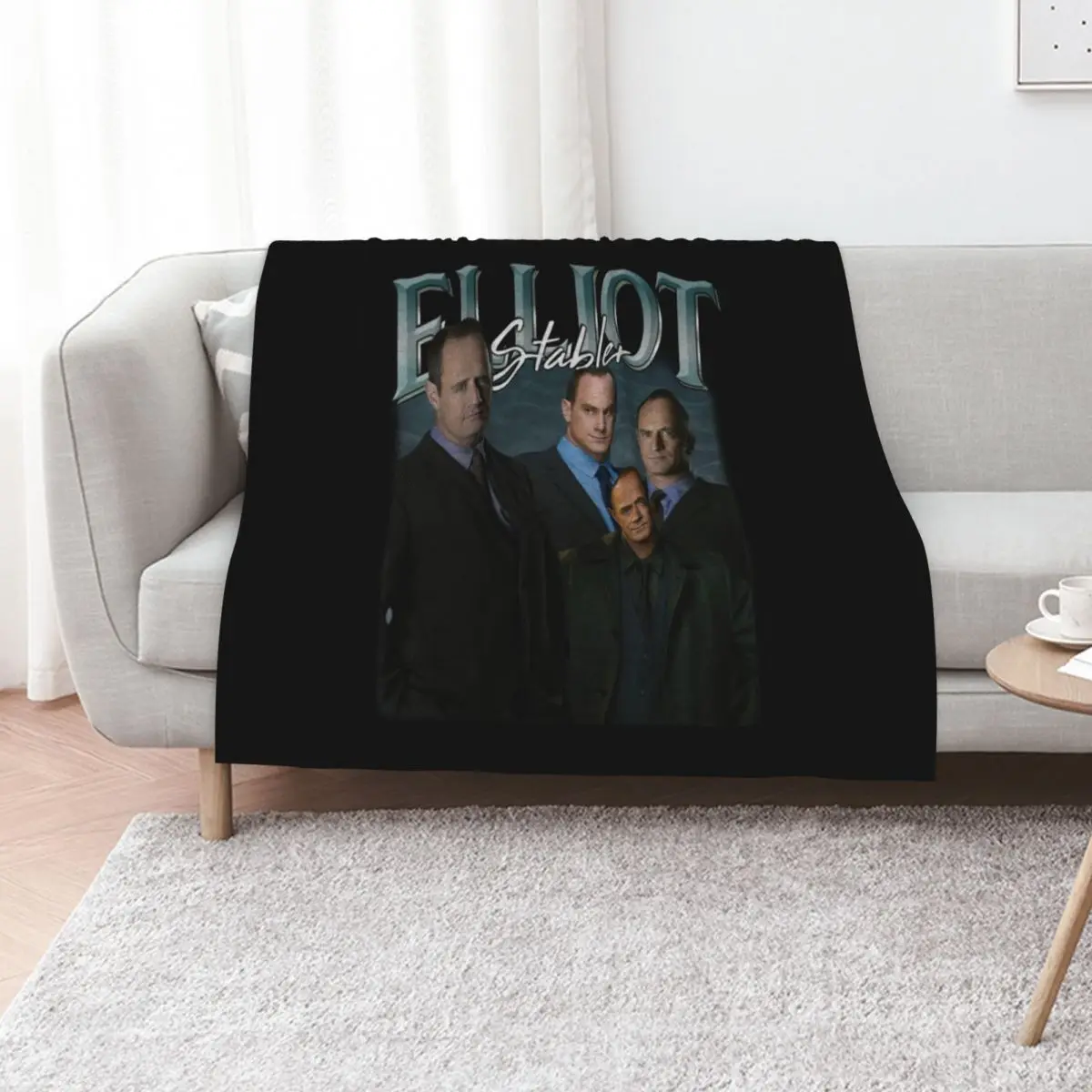 Elliot Stabler Throw Blanket Soft Beds Thermal Beautifuls Hairys Flannels Multi-Purpose Blankets