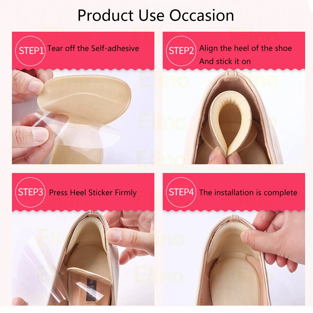 Half Insoles for Women Shoes High Heels Liner Insert Back Stickers Heel Pain Relief Protector Cushion Pads Foot Heel Pain Relief