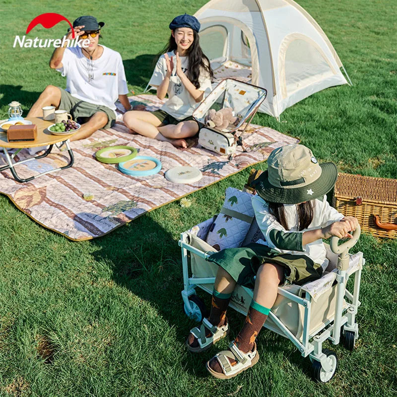Naturehike Mini wózek na kółkach Ultralekki wózek ręczny dla dzieci Dzieci Outdoor Camping Składany przenośny piknik Rodzina