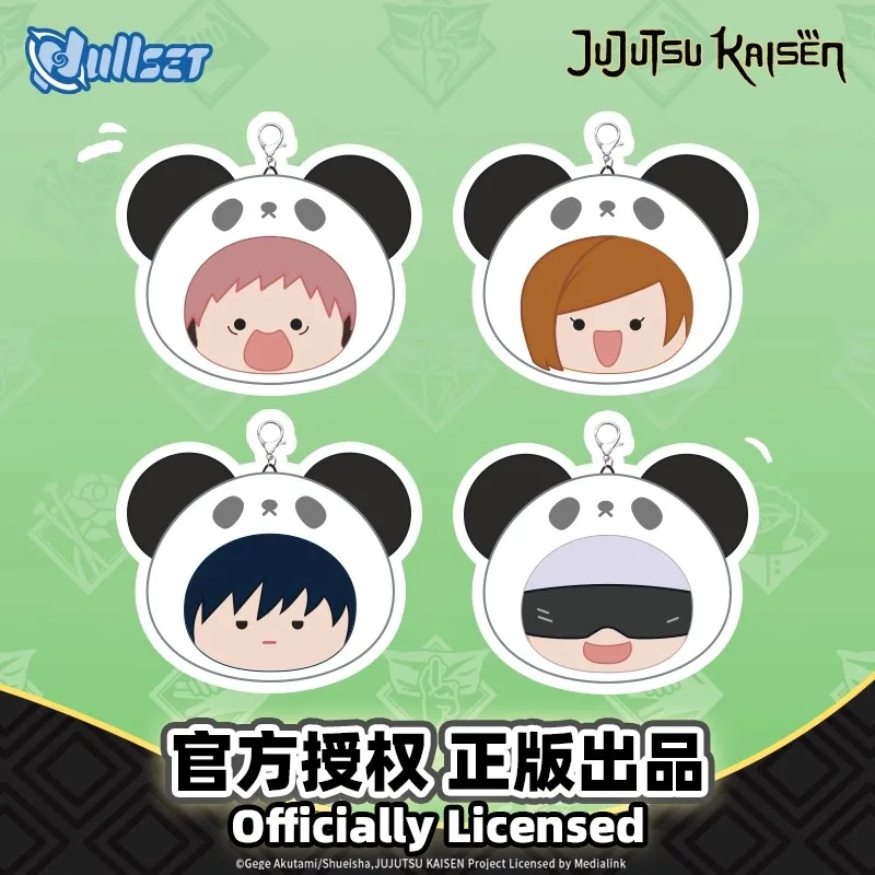 Pendentif en peluche Panda Nullset Jujutsu Kaisen Original, série pochette Gojo Satoru Yuji Megumi, Collection périphérique d'anime, cadeau