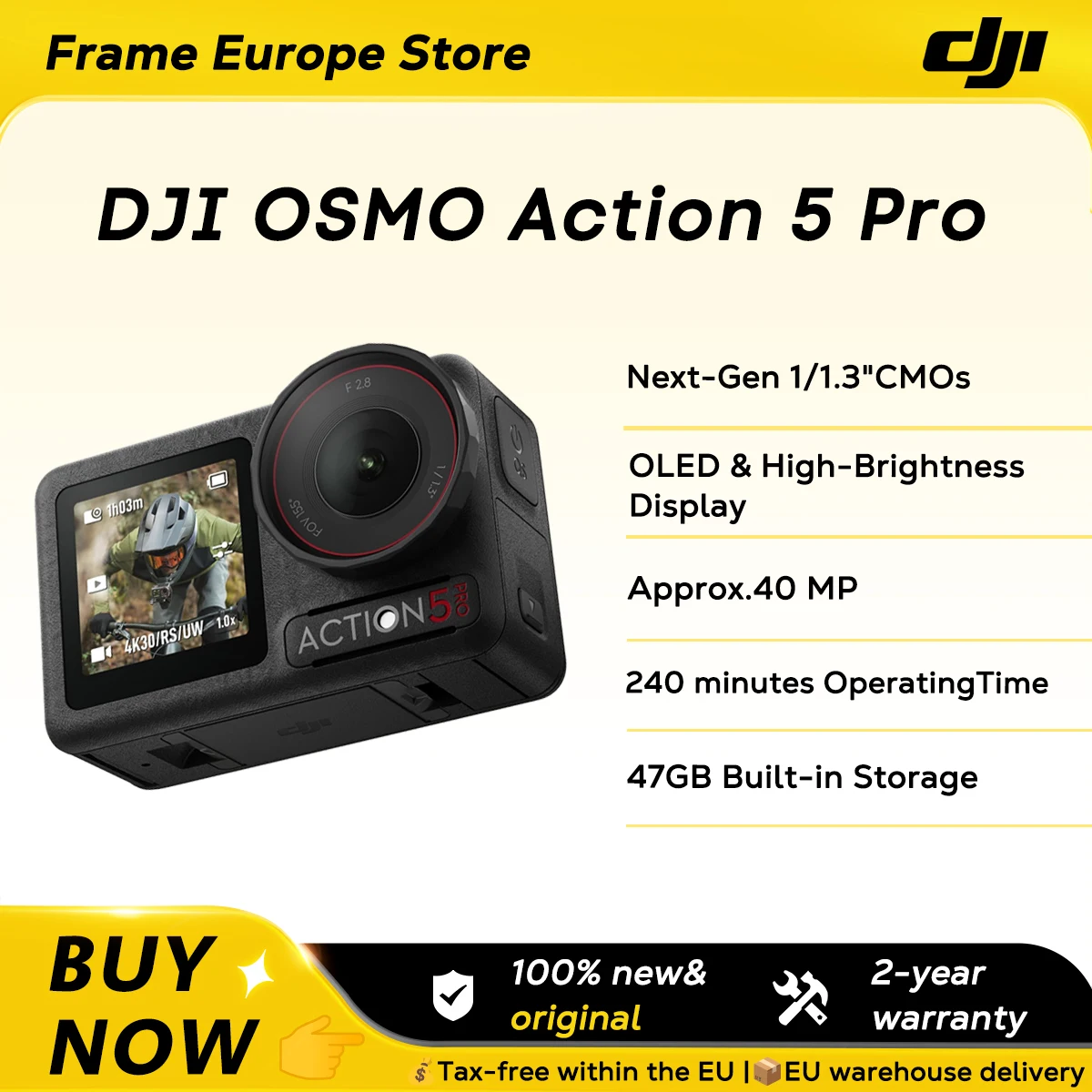 [Nuevo y Original] DJI OSMO Action 5 Pro Combo, Sensor de 1/1.3″, 4 Horas de Duración de Batería Extendida, Pantallas… — oferta en AliExpress