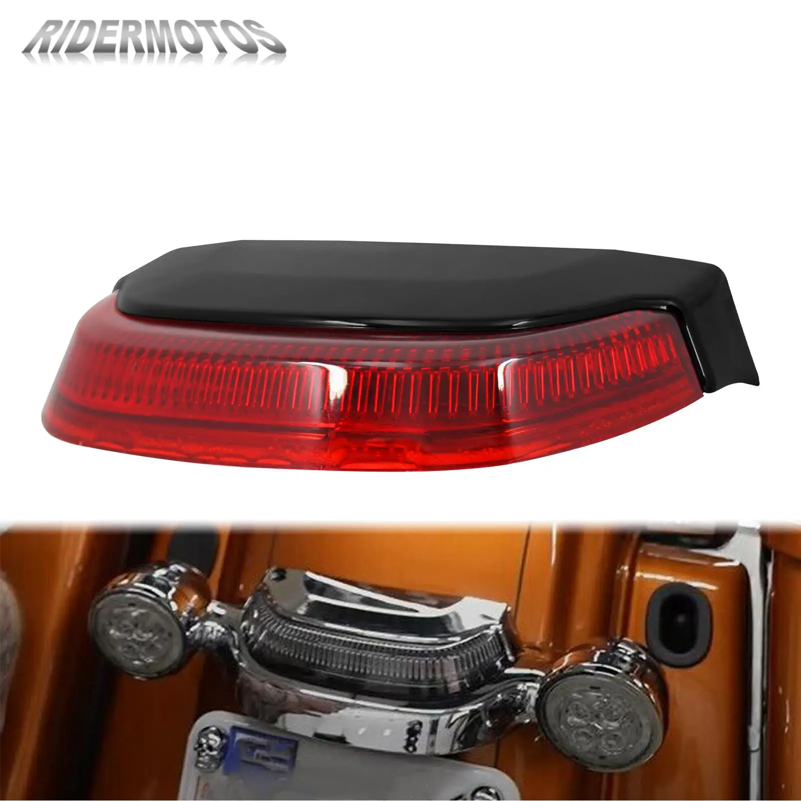 

Motorcycle Red LED Running Lamp Rear Brake Remote Control Tail Light Taillight Waterproof For Harley Touring Road Glide 2014-23