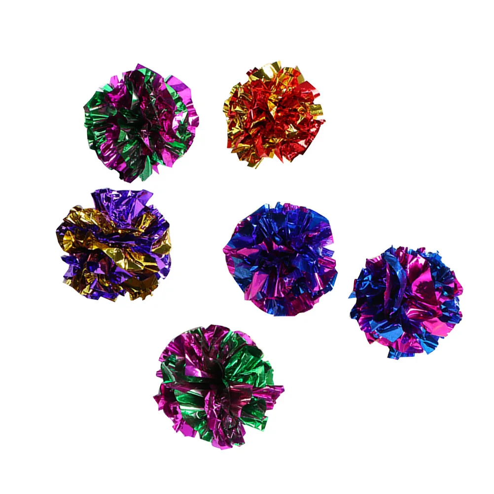 12Pcs Crinkle Cat Balls Squeaky Balls Kittens Entertainment Random Color