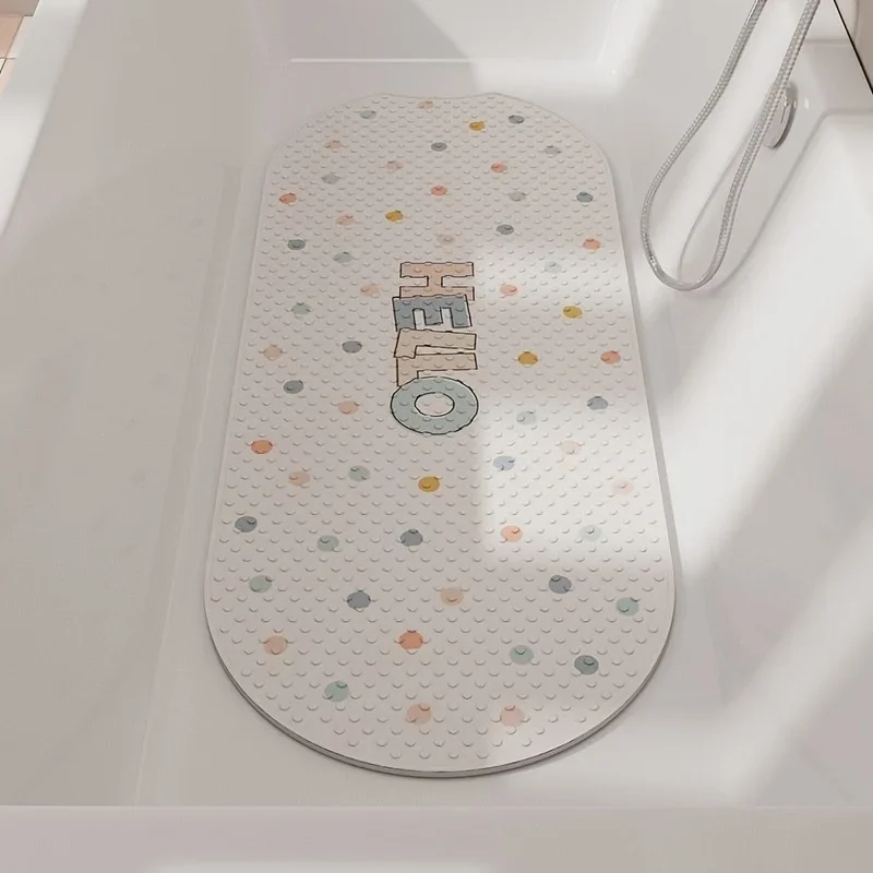 KONI Bathtub Bath Mat PVC Soft Bathtub Safety Shower Non-slip Bath Mats with Suction Cups Massage Floor Mat Safe for Kids