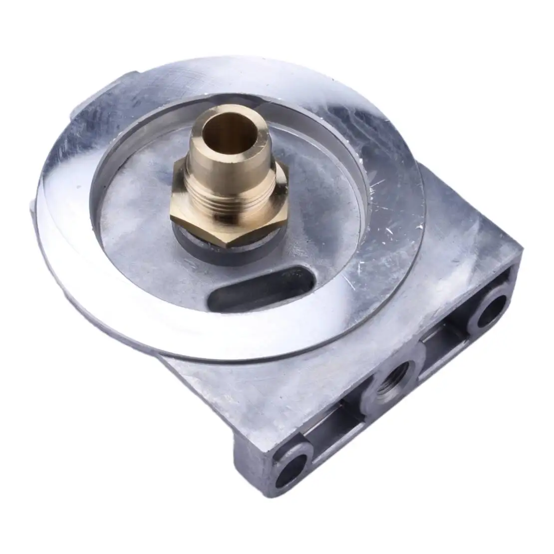 F2TZ-9B249-A Diesel Fuel Filter Housing Header Silver Aluminum Fit for Ford E-250 E-350 F-250 F-350 V8 6.9L 7.3L