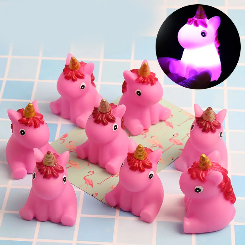 1 Pcs Novelty And Fun Gadgets Light-up Bath Unicorn Water Sensing Unicorn Toy Animal Sensing Bath Light-up Toy