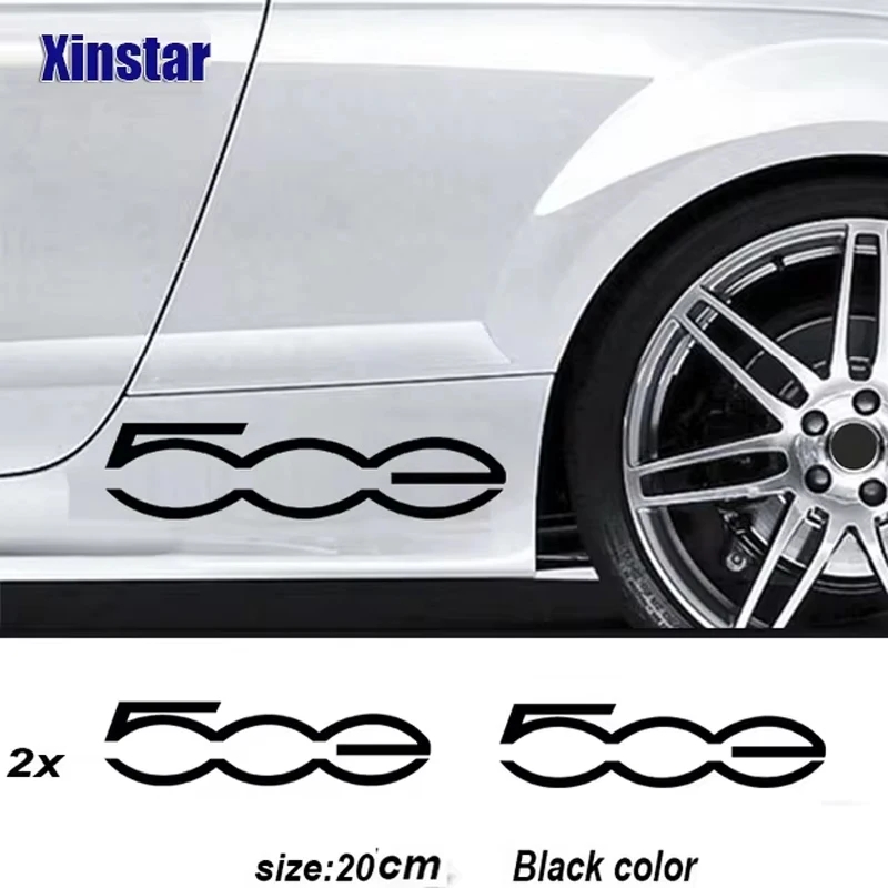 2pcs Decal Sticker Car Body Sticker For Fiat 500 500L 500X 500C 500E Auto Accessories