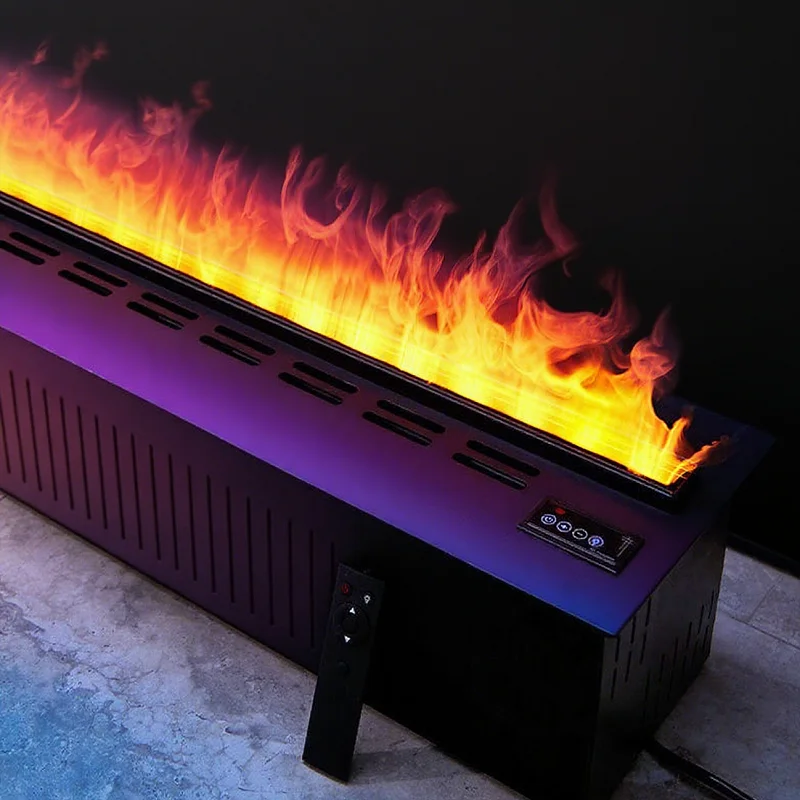 Insert 3d Decor Atomization Steam Electric Fireplace Humidifier 700mm Remote Control Black Water Vapor Flame Electric Fireplaces