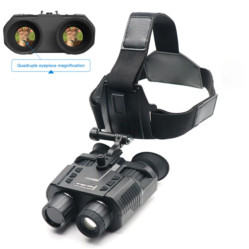 

Helmet Night Vision Goggle Binoculars Naked With 3D Stereo Imaging 1080P Infrared Device Full Darkness 300m/985ft For Hunting