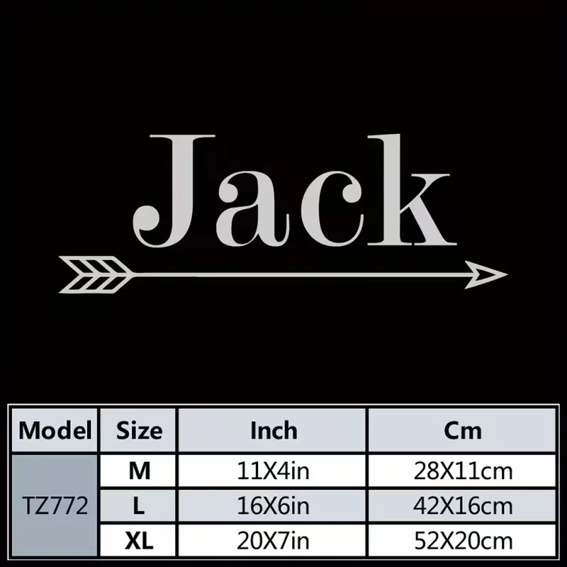 1pc of New Personalized Custom Name Arrow Home Decor Additions for Kitchen Wall Art Stickers And Murals
