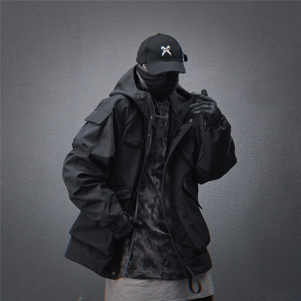 11 BYBB'S DARK 2025 السترات التكتيكية مقنعين سترة واقية رجالي البضائع وظيفة سترة معاطف الموضة أبلى Techwear الشارع الشهير ﻿