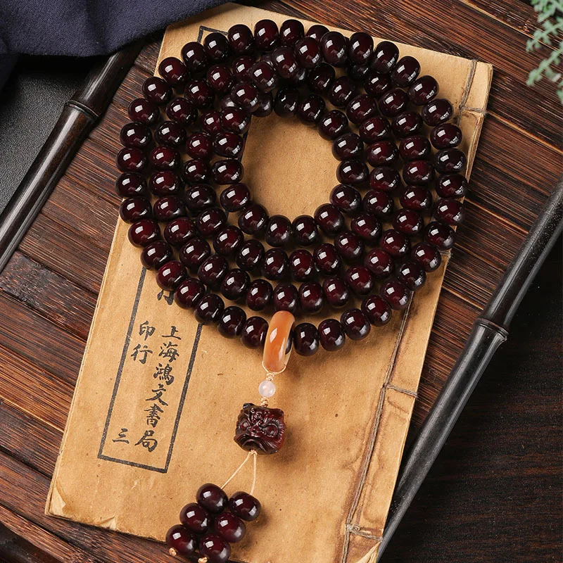 Natural Bodhi Bead Bracelet Men and Women Decompression Hand Toy Pliable Temperament Crafts Ornament Prayer Beads Bracelet Facto