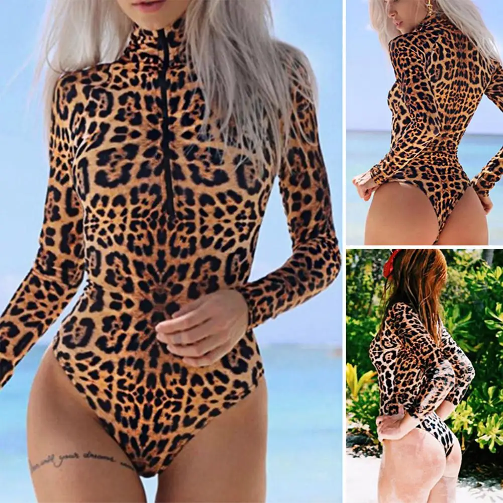 Stylish Beachwear Underwater Performance Surfing Bodysuit Breathable Long Sleeves Lady Swimwear Women Clothes