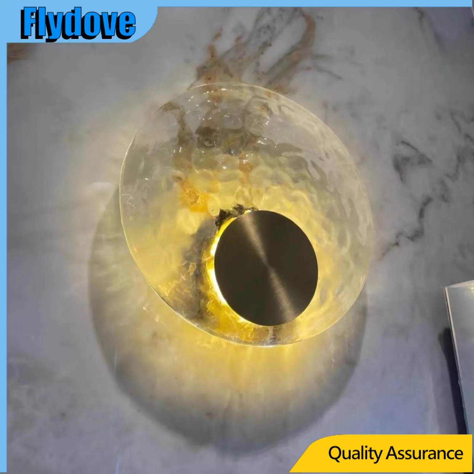

Flydove Nordic Crystal Wall Light Circle Glass Designer Kitchen Bar House Decor Background Living Room Bedroom Study Corridor