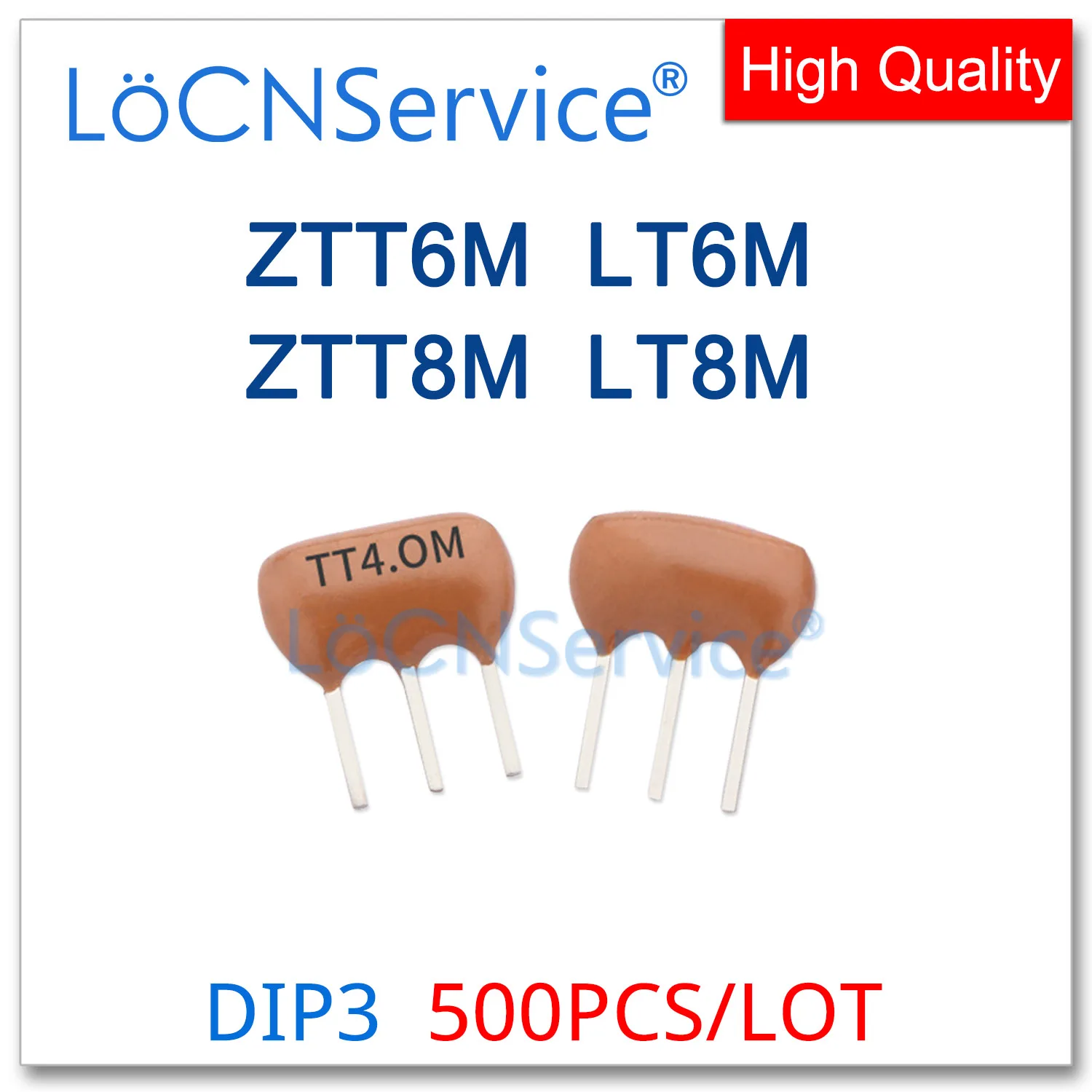 500PCS ZTT LT 6.0M 8.0M DIP-3 Ceramic Crystal 6MHZ 8MHZ 6.000Mhz 8.000Mhz 3-DIP ZTT6.0M ZTT8.0M LT6.0M LT8.0M Resonator DIP