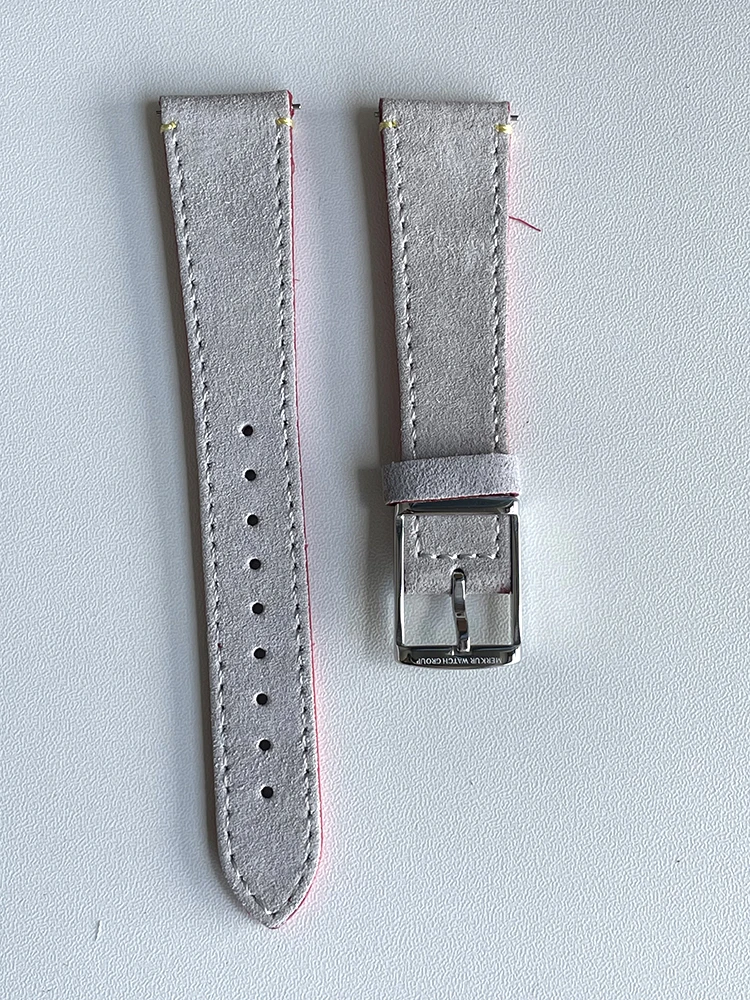 20mm Merkur Neue Grau Wandte Pelz Lederband Wasserdichte Haut-freundliche Retro Quick Release Armband Uhr Zubehör