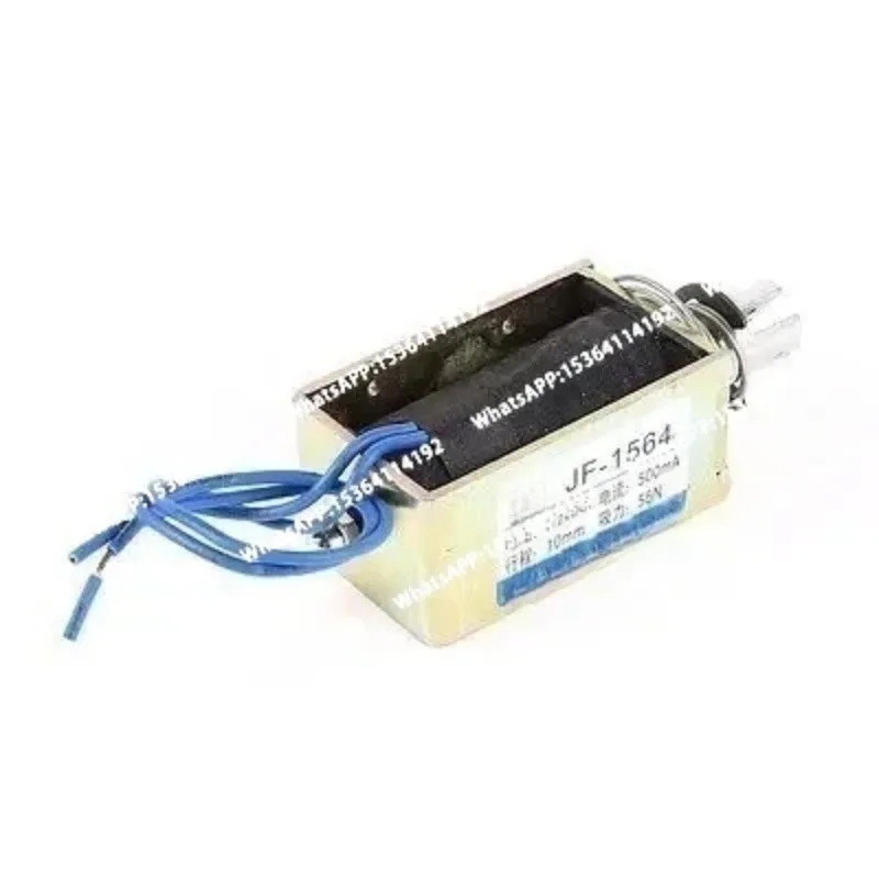 2 Pieces, JF-1564B DC 6V 12V 24V 36V 48V 500mA 10mm Stroke 55N Push Type Open Frame Solenoid Electromagnet