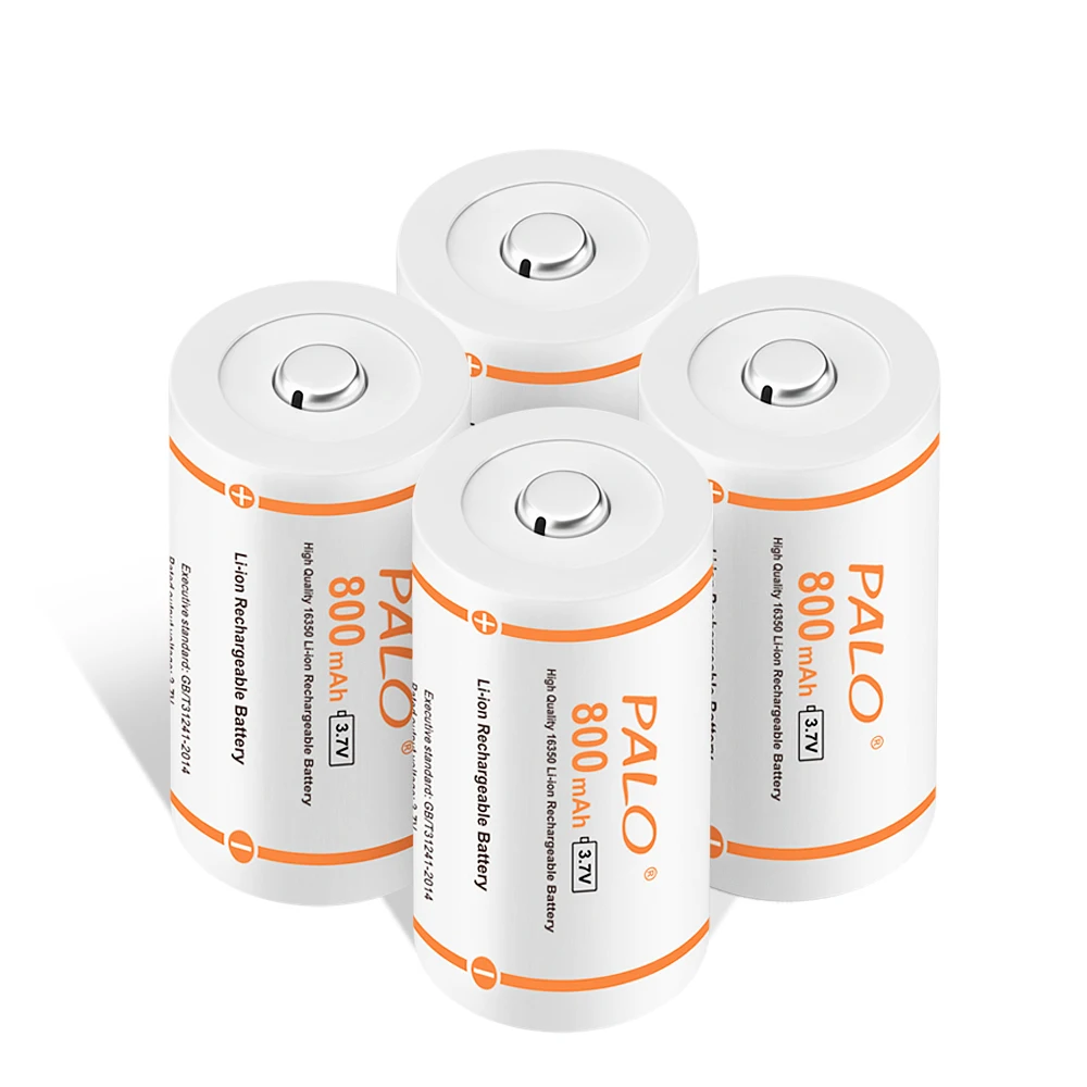 PALO CR123 CR123A Rechargeable Battery 3.7V 16340 RCR123 CR17335 CR17345 Li-Ion Battery For Flashlight  Arlo Security Camera view 3