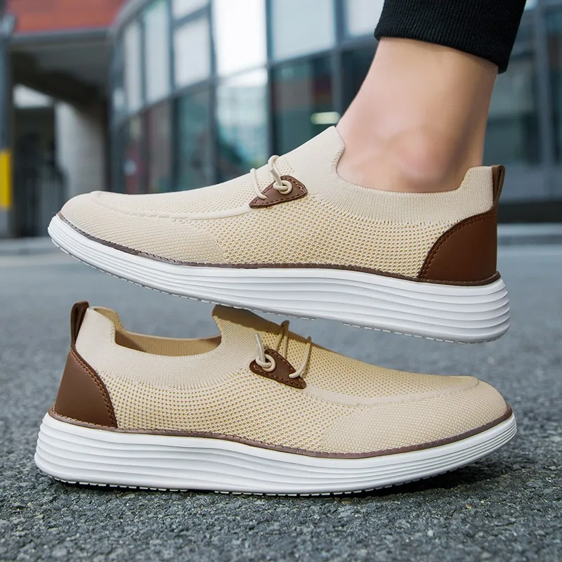 

Мужские лоферы. Удобные легкие дышащие туфли без шнуровки с мягкой нескользящей подошвой для повседневной носки. Повседневная прогулочная офисная работа.