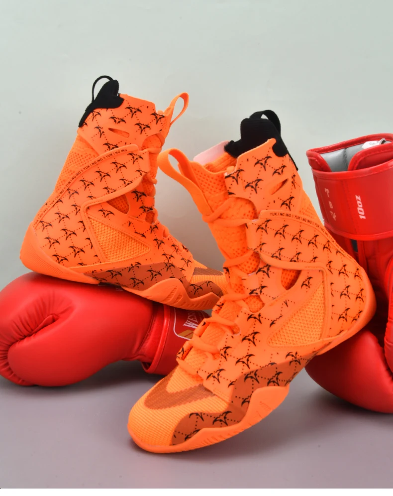 Herren Rutschfeste Boxschuhe Komfortable Kampf- und Ringkampfschuhe Leichtgewichtige Übergrößen High-Top Professionelle Ringerschuhe für Training – Detail 11