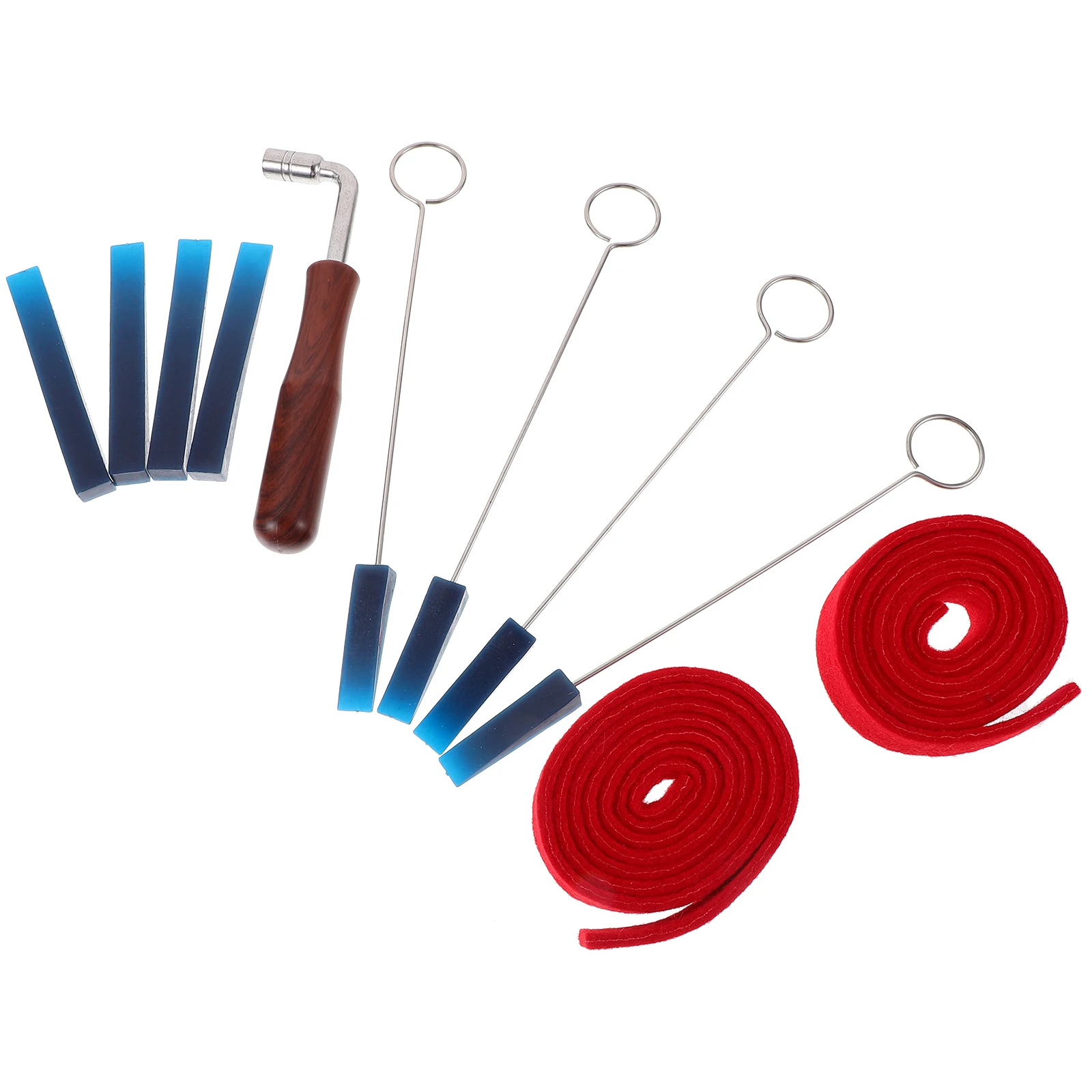 

11-Piece Piano Tool Kit Metal Rubber Materials Lightweight Portable Piano Tuning Kit to Use Various Brands