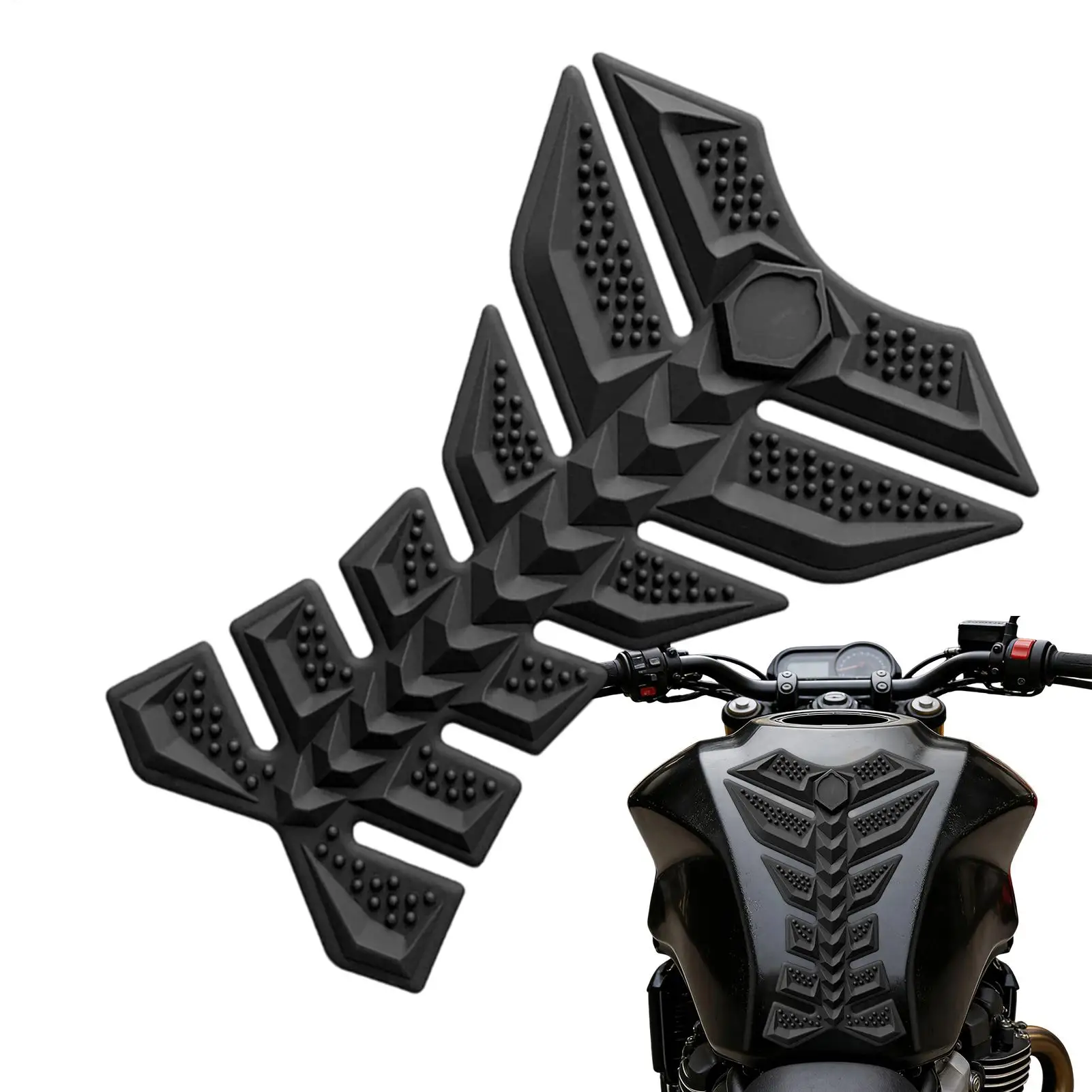 Motocross Stickers 3D Fish Bone Protector Adhesive Decor Motorcycle Decorative Stickers For Adults Oil Tank Street Car