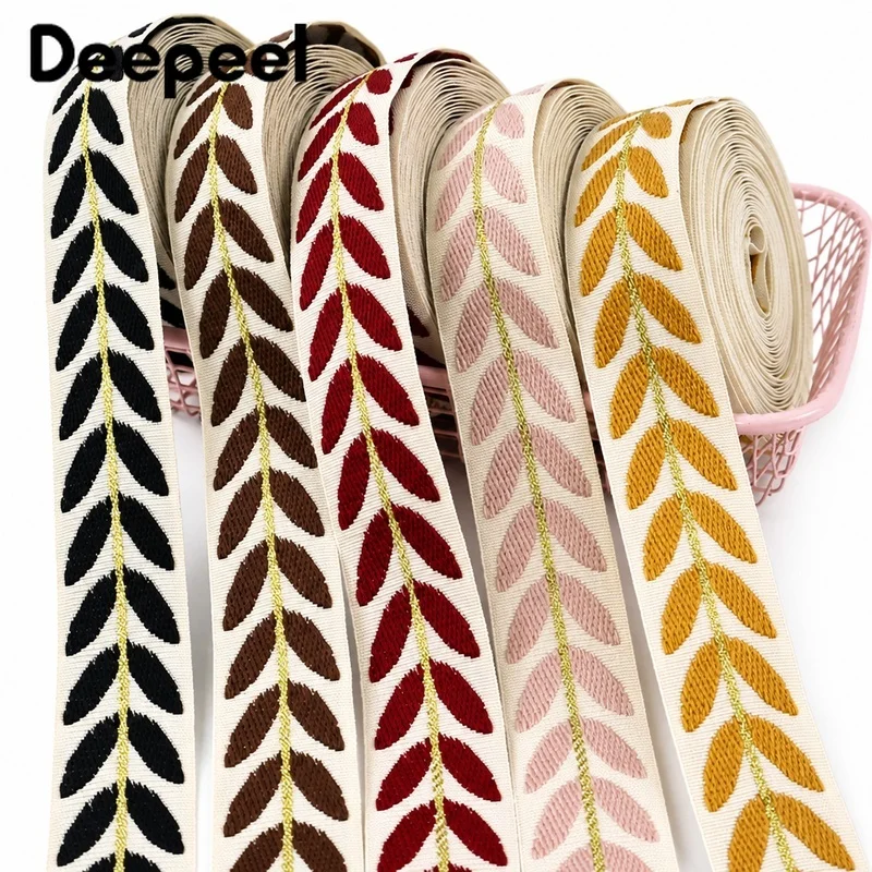 5/10/15M 25mm Jacquard-Gurtbänder Polyester-Band Taschenriemen Kleidung Hundehalsband Dekorationsbänder DIY Nähzubehör