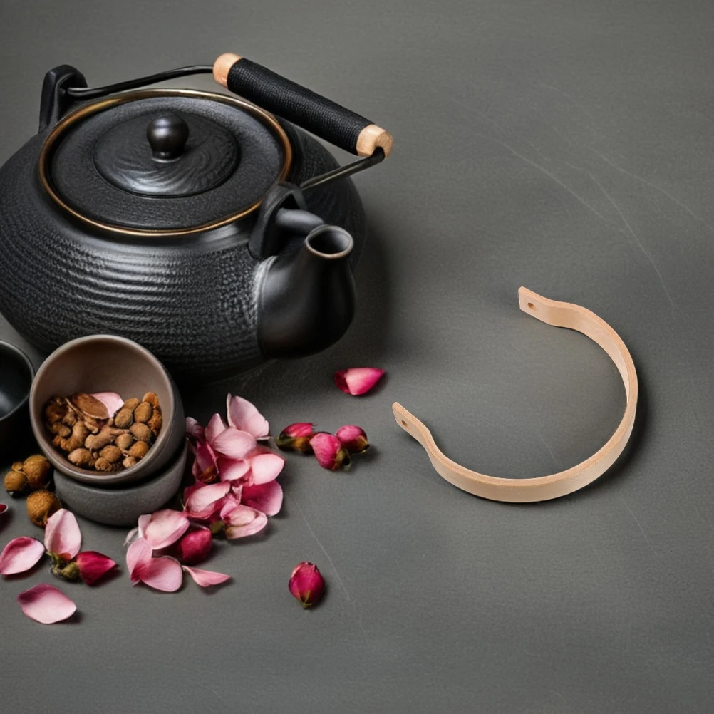 

Чайник H, 2 шт., съемная ручка для чайника, сменный аксессуар из массива дерева и медного рукава для ежедневного использования в японском стиле