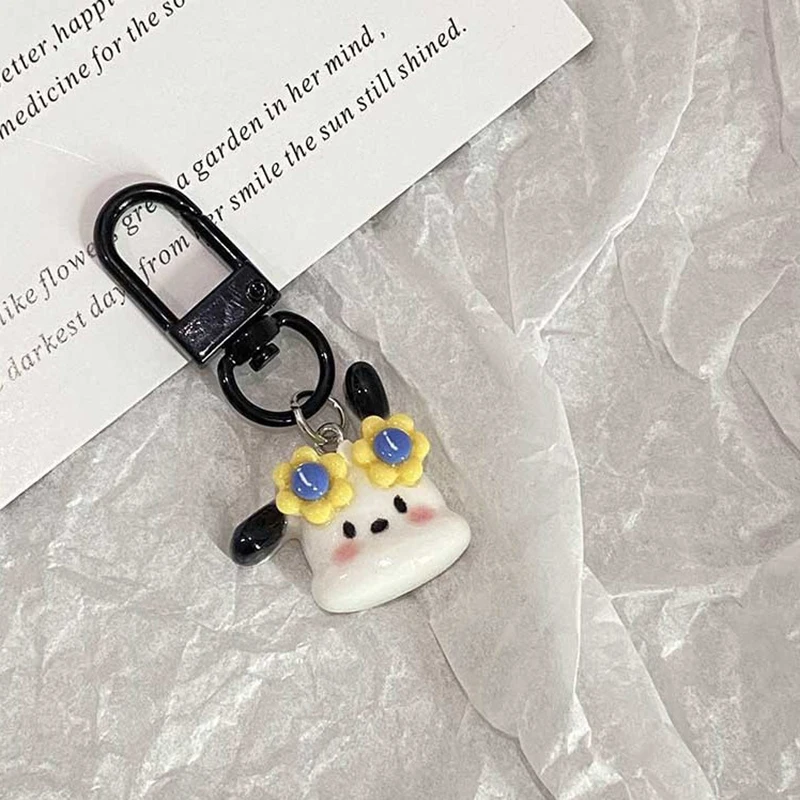 Desenhos animados Pochacco Chaveiro para Mulheres, Animal bonito Chaveiro, Pingente Criativo Boneca Dog, Chaveiro do carro, Bolsa Bag Acessórios