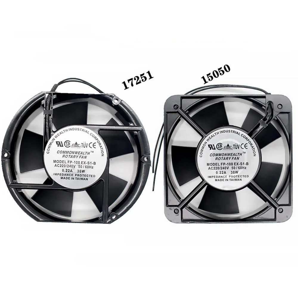 

New Axial Fan FP-108EX-S1-B 220V 38W 0.22A Dual Bearing Cooling Fan Oval industiral fan 172x150x51mm OR 150*150*50mm