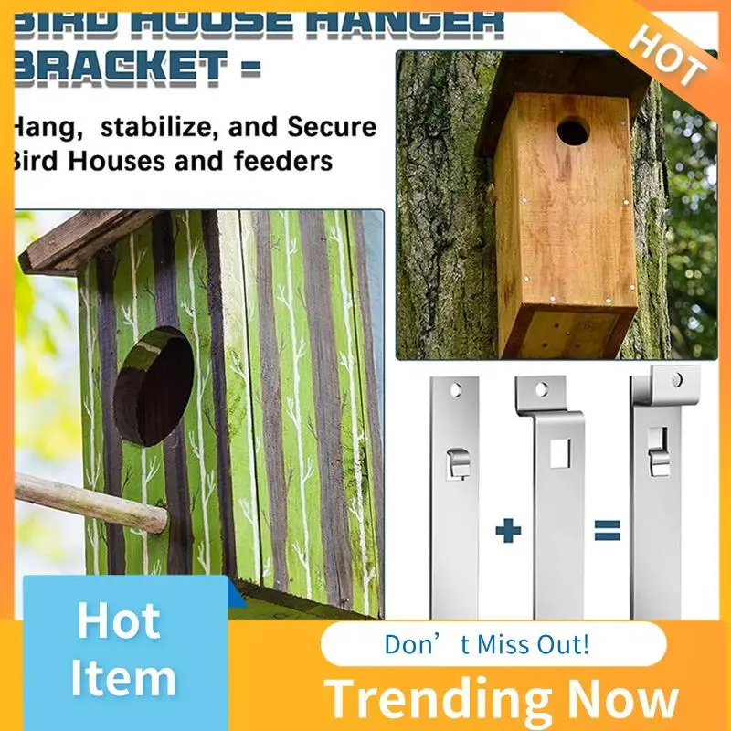 CMHI-Bird House Hanger Bracket Stable Rust Proof Galvanized Steel Bird House Mounting Bracket For Securing Bird Houses