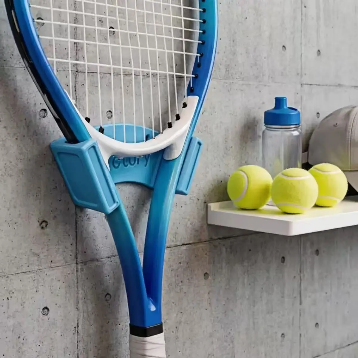 Wall Mounted Tennis Racket Holder Wall Rack for Badminton Racket Home Sports Equipment Storage Organizer