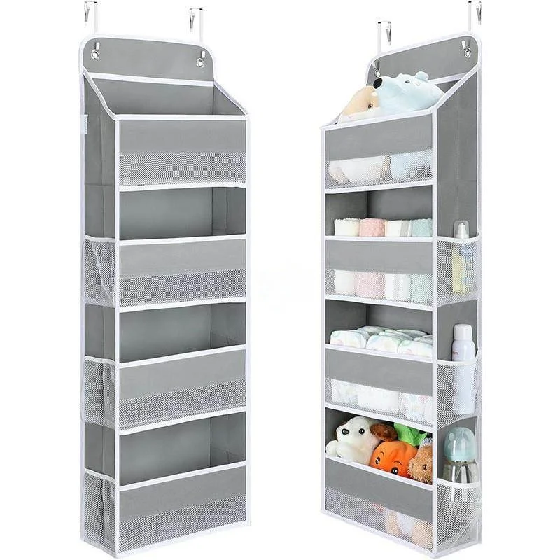 

Wall Hanging Storage Bag Clothes Diapers Organizer for Bathroom Door Back Space Saving Non-Woven Fabric European Style