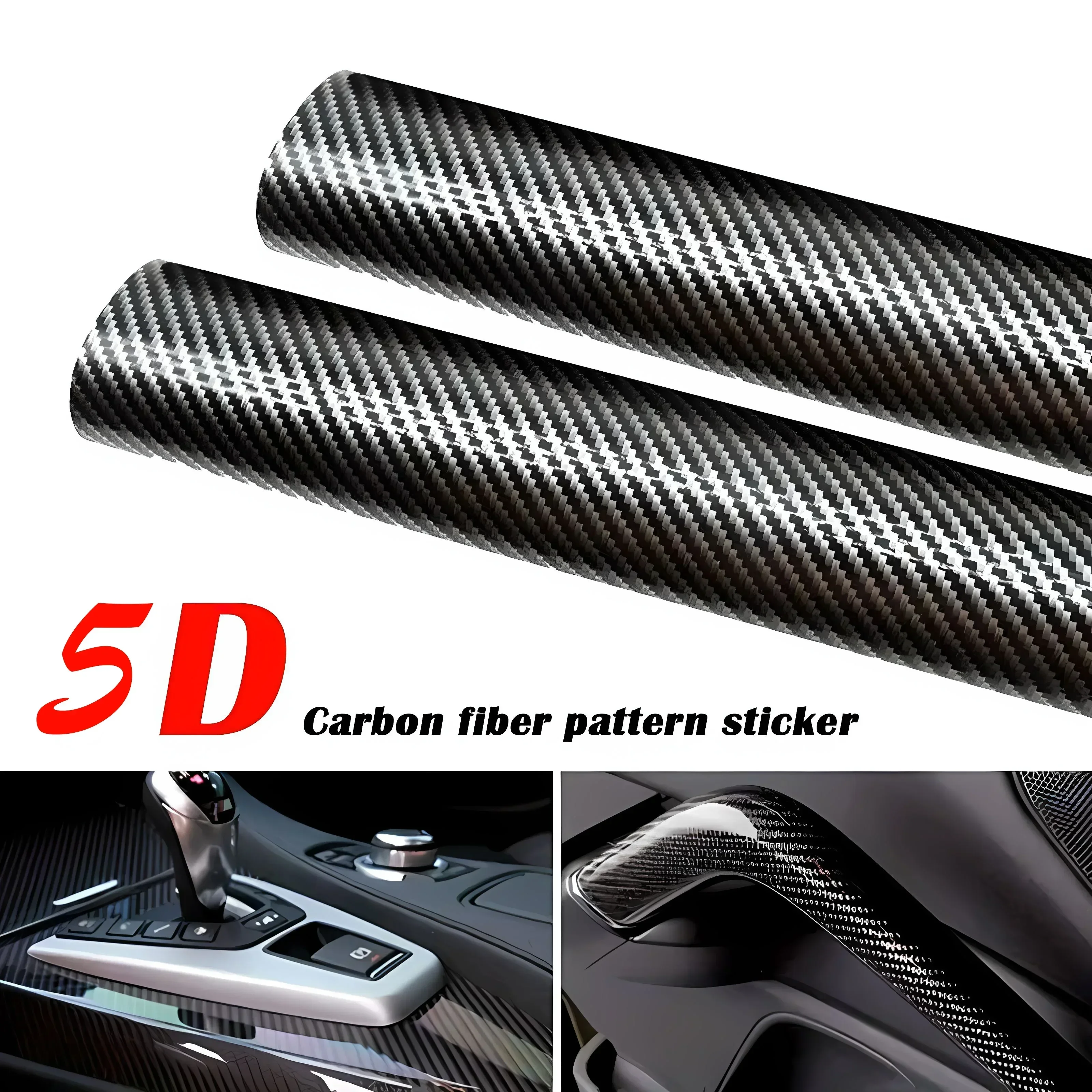 7D Carbon Fiber Roll Film Stickers Car Wrapping Foil DIY Vinyl Film Auto Interior Styling Carbon Fiber Decorative