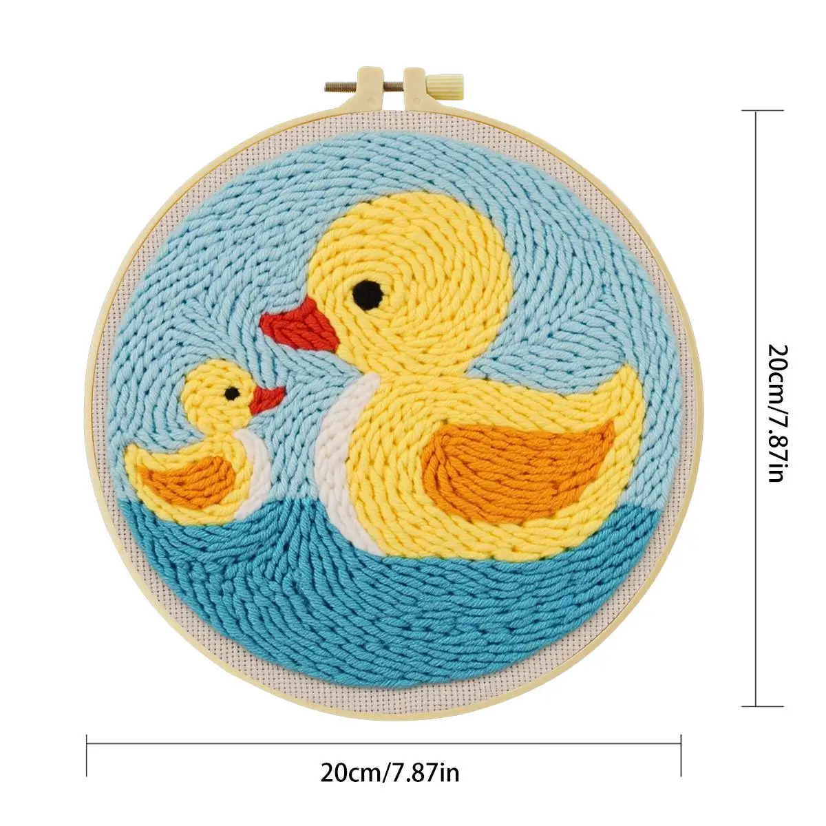 20X20CM/7,87 Zoll Tier - Ente Stanznadel-Stickerei-Set, Stickerei-Kit, Gestrickte Stickerei, DIY Handgemachtes Geschenk, Nadelkunst – Detail 1
