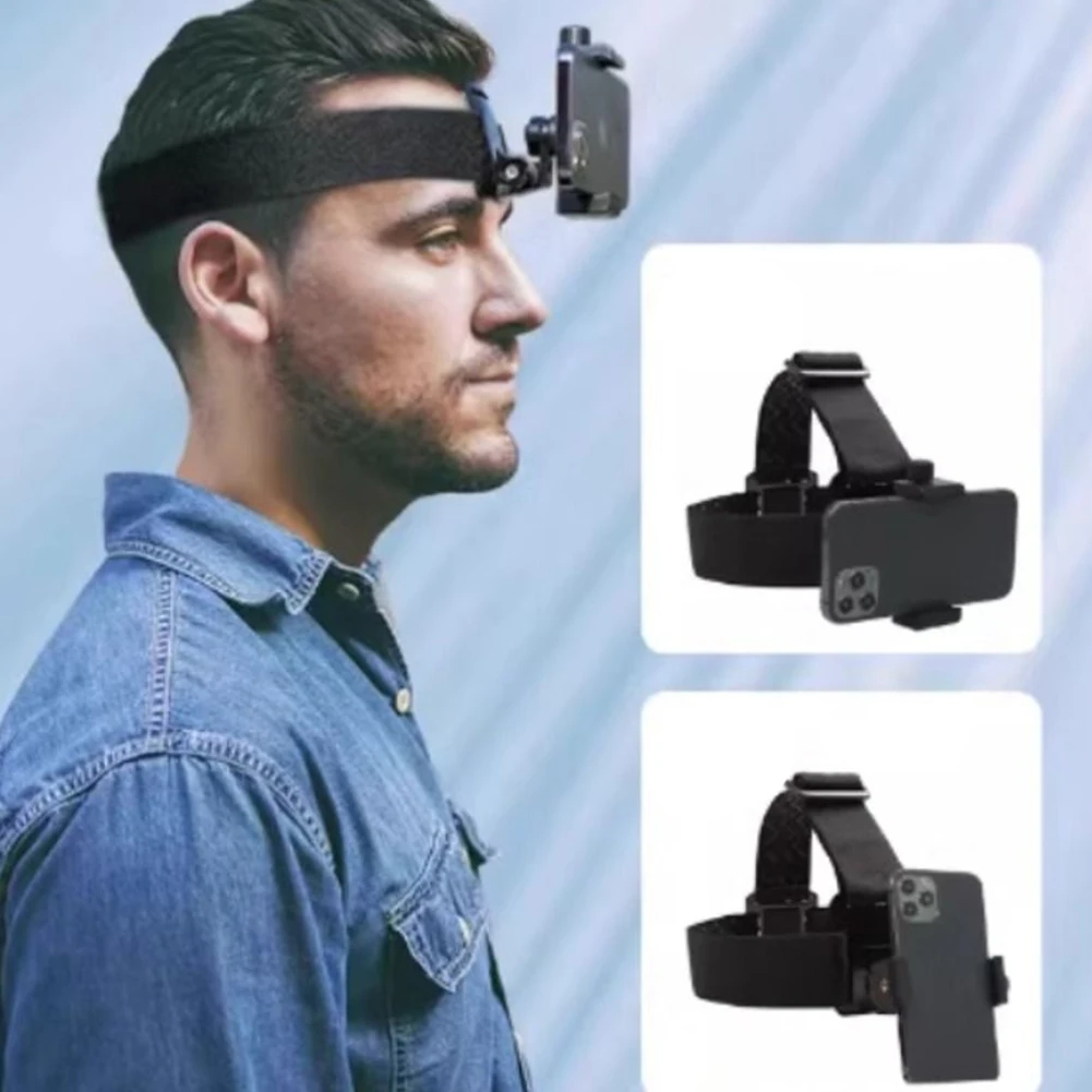 3Pcs Head-Mounted Mobile Phone Holder Adjustable Outdoor Live Bracket Riding Sports Camera Rack for Indoor Outdoor