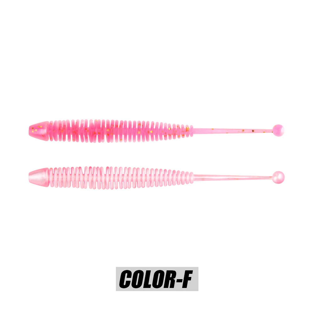 Spinpoler Weiche Köder Angeln Köder Shad Stick Wurm Meer Bass Gefälschte Regenwurm Künstliche Forelle Bass Drop Shot Barsch Leurre 10 teile/paket