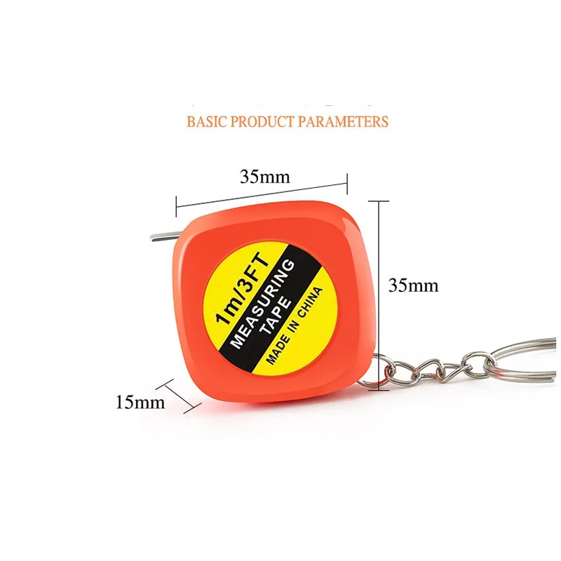 1-50 pcs Automatic Retractable Tape Measure Mini Metric Measuring Water Proof Pocket Keychain Abs Bulk