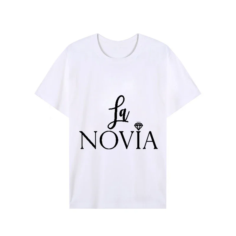 2023 camicie per le donne La Novia spagna scritte Team Bride Femme Wedding Shower T-shirt Girl addio al nubilato addio al nubilato T-shirt