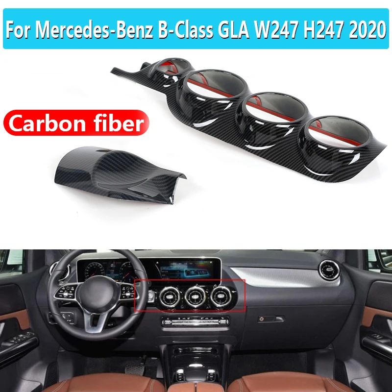 For Mercedes-Benz B-Class GLA W247 H247 2020+ ABS Central Control Air Conditioning Decorative Panel Trim